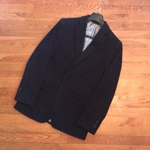 Banana Republic tailored fit navy cotton blazer